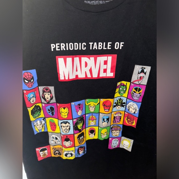 Black Marvel Tee Shirt Used - Picture 2 of 4